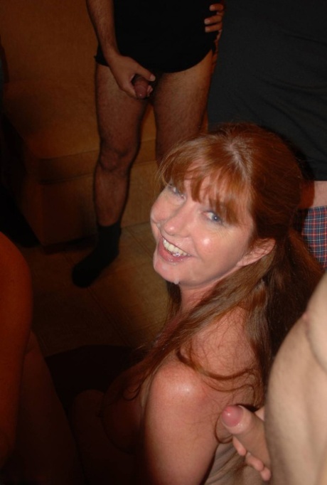 Horny mature Dee Delmar loves a gangbang and eagerly slurps interracial cum 83547997
