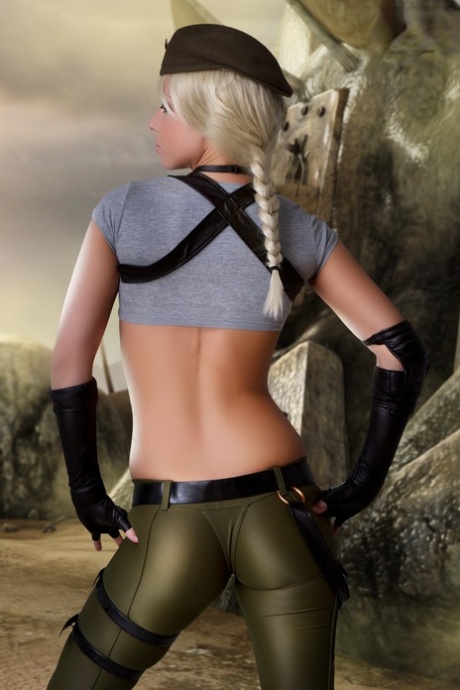 Hot blonde works her great body mostly free of cosplay attire 69803782