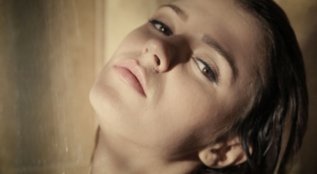 Young beauty Kalisy masturbates with a dildo while in the shower 87681044