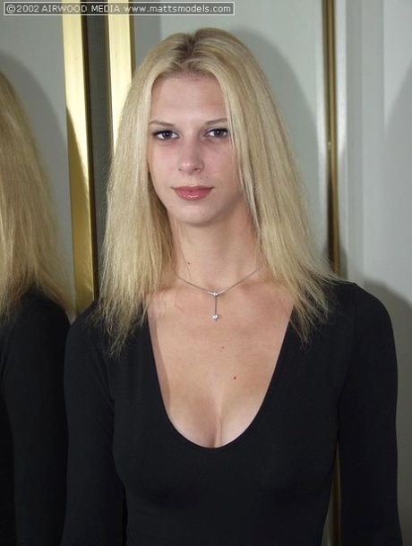 Blonde girl Brooke finger spreads her twat with manicured fingernails 91754717