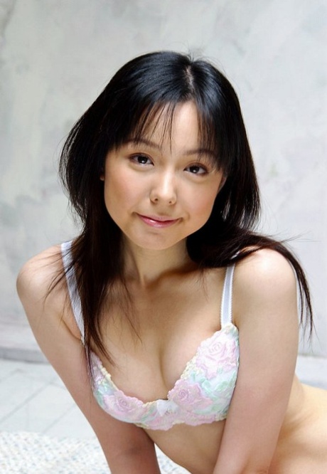 Sweet Japanese teen Yui Hasumi wears a smile while showing her hairy bush 63834344