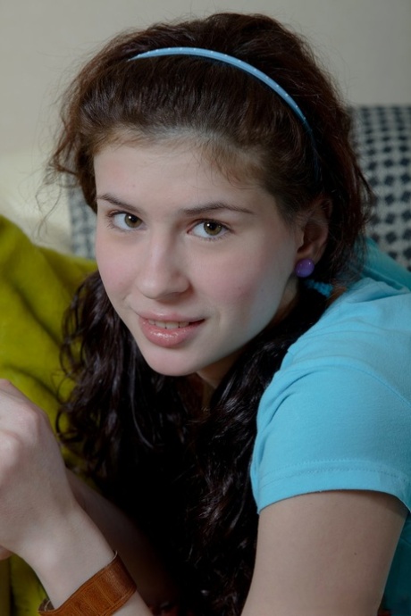 Young brunette Lavanda wears her hair in pigtails during painful intercourse 77696523