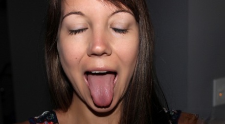 Teen amateur Andi Land is captured in candid action by herself and with a GF 91318547