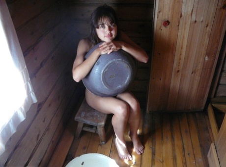 Naked teen Malika is kept from the viewing public in a small room 78917477