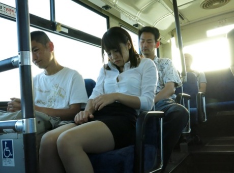 Japanese girl Naoh Koizumi is subjected to a gangbang on public transit 12631069