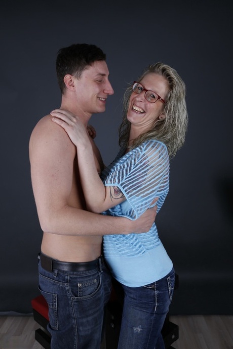 German housewife rides her daytime lover's cock with her glasses on 91242281