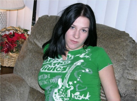 Pregnant 18 year old uncovers milk filled tits while getting totally naked 16629969