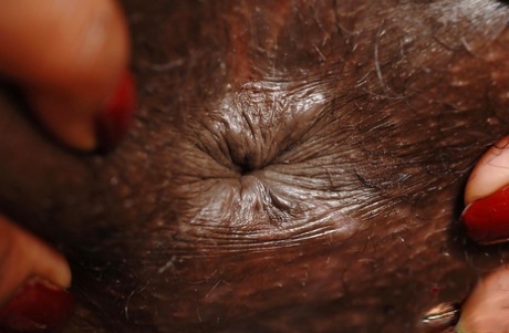 Cute ebony babe Jasmine pours a lot of oil into her anal hole 24637472
