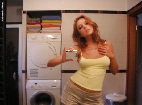 Awesome blonde girlfriend Suzy touching her tits and teasing 77553709