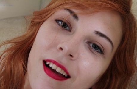 Redhead teenager Nancy Reid leaves high heels on while masturbating pussy 26415140