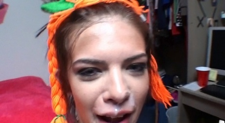 Drunk college girls lick cunt and suck cock before taking facial cumshots 56747925