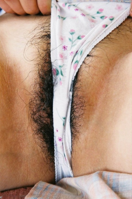 Asian amateur Junko flashing hairy upskirt pussy beneath panties 97548903