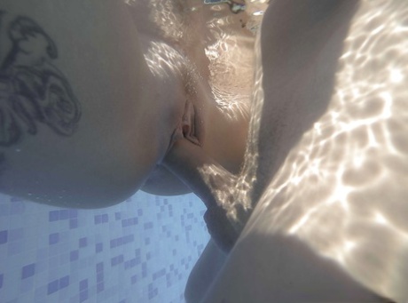 Hot blonde Chloe Lacourt takes hardcore underwater fucking outdoors in pool 83355801
