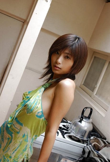 Asian hottie Rin Suzuka uncovering her tits and taking off her panties 13930263