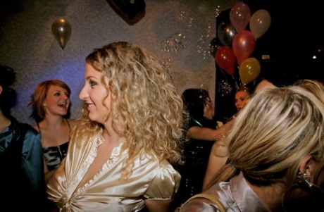Salacious european gals having fun with male strippers at the drunk party 32356611